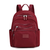 2022 Dark Green Women's Backpack Waterproof Nylon Student School Bag