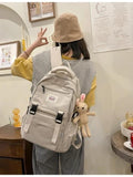 Waterproof Nylon Women Backpack Multilayer Travel bag