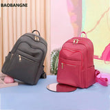 Women's Oxford Schoolbag Rucksack Shoulder Bag