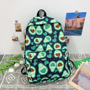 Summer Avocado Backpack Little Fresh Women's Nylon Backpack