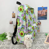 Summer Avocado Backpack Little Fresh Women's Nylon Backpack