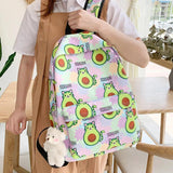 Summer Avocado Backpack Little Fresh Women's Nylon Backpack