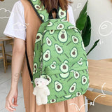 Summer Avocado Backpack Little Fresh Women's Nylon Backpack