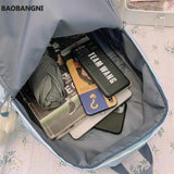 Reflective Girls Pink School Backpack Harajuku All-match Large Capacity PU Bag