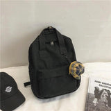 Retro Women Backpack Solid School Bag For Teenage Girl Children Backpacks