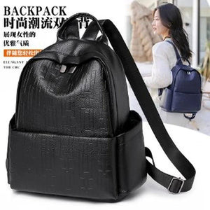 Soft Leather Backpack Women Large Capacity Travel Shoulder Bags Girls School Bag