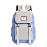 Men Women Canvas Backpacks Large Capacity Unisex Patchwork Softback