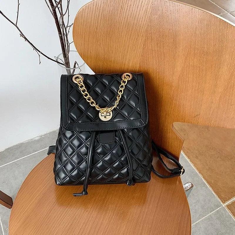 PU Leather Backpack Bags for Women School Girls