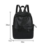 PU Backpack Retro Large Capacity Waterproof Leather Travel Rucksack Bag