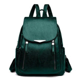 Large Capacity Soft Leather Lady Backpack