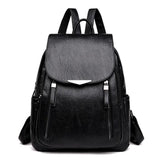 Large Capacity Soft Leather Lady Backpack