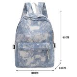 Tie Dye Canvas Backpack Women Casual School Bag
