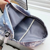 Tie Dye Canvas Backpack Women Casual School Bag