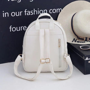 Small Fresh Tassel Rivet PU Leather Shoulder Bag for Girls