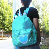 Sequins Unicorn Backpack Large Capacity Bag Student School Book Bag