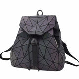 Luminous Backpack Geometric School Bag For Teens