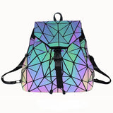 Luminous Backpack Geometric School Bag For Teens