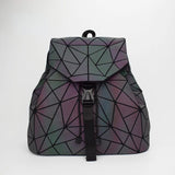 Luminous Backpack Geometric School Bag For Teens