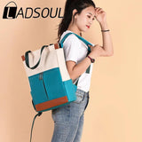 LADSOUL Oxford Waterproof Women Backpack Laptop Large Capacity Shoulder Bags