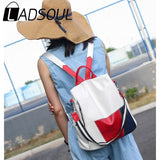LADSOUL Women Large-capacity Backpack Travel Bag Casual School Bags