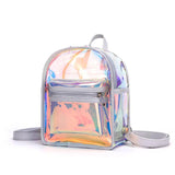 Women Mini Backpack PVC Transparent Jelly School Bags for Teenage Girls