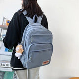 Nylon Backpack Women Casual College Style Shoulder Packbags