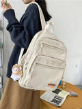 Nylon Backpack Women Casual College Style Shoulder Packbags