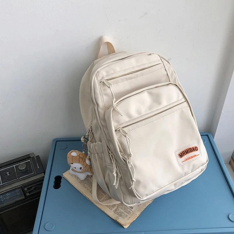 Nylon Backpack Women Casual College Style Shoulder Packbags