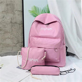 Three-piece Women Backpack Girl School Bag Lightweight