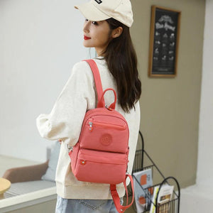 Mini Backpack Women Sport Shoulder Chest Bag Nylon Travel Small Bagpack