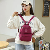 Mini Backpack Women Sport Shoulder Chest Bag Nylon Travel Small Bagpack