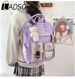 Women Waterproof Candy Colors Schoolbag High Students Leisure High Capacity
