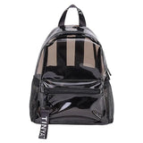 Clear PVC Women Backpack Transparent School Bag for Girls