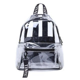 Clear PVC Women Backpack Transparent School Bag for Girls