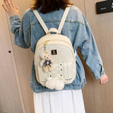 Women's PU School Backpack for Girls Travel