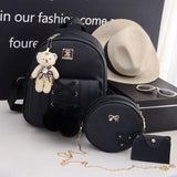 Women's PU School Backpack for Girls Travel