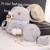 Women's PU School Backpack for Girls Travel