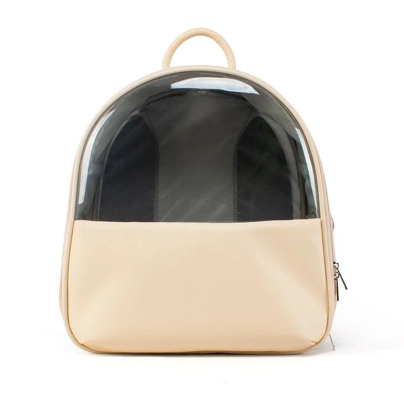 PU Leather Cat Bag Pet Backpack Travel Space Bags