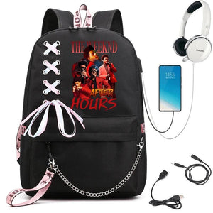 The Weeknd Schoolbags Girls Boys Backpack Harajuku High-capacity Backpacks