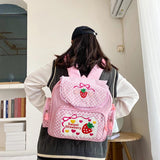 Sweet Strawberry Mini Backpack Girl School Waterproof Nylon Bag