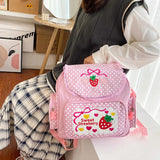Sweet Strawberry Mini Backpack Girl School Waterproof Nylon Bag
