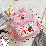 Sweet Strawberry Mini Backpack Girl School Waterproof Nylon Bag