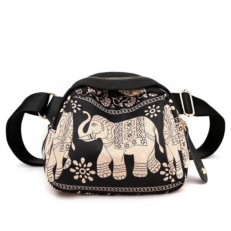 Girls Nylon Backpack Bags Shell Shoulder Floral Animal Print