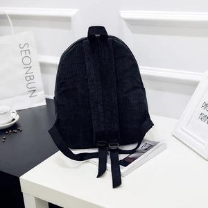 Women Corduroy School Backpack for Teens Girl