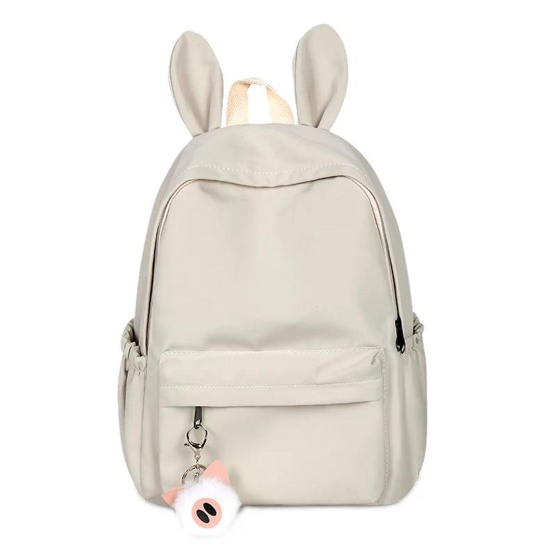 Waterproof Oxford Women Backpack for School Teenagers Girl Rabbit Backpack