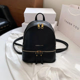 Women's Soft Handle Backpack Solid Zipper Large Capacity Shoulder Bag