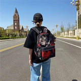 Women's Patchwork Backpack Oxford School Bag Travel Backpacks Mochila