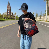 Women's Patchwork Backpack Oxford School Bag Travel Backpacks Mochila