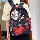 Women's Patchwork Backpack Oxford School Bag Travel Backpacks Mochila