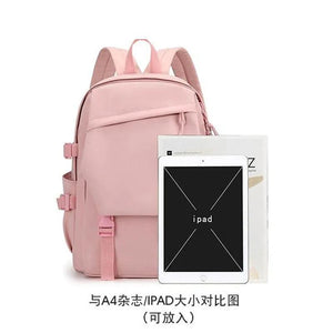 2Pcs/set Waterproof Nylon Backpack School Bag for Girls Boys Large Capacity